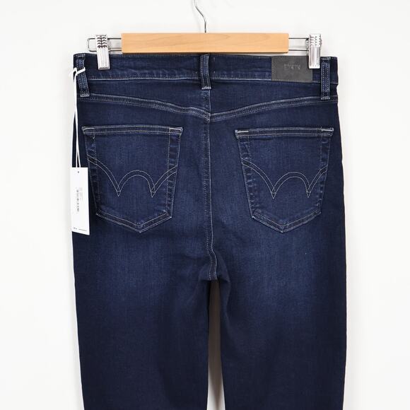 Edwin Bree Mid Rise Crop Stretch Denim Jean Night Sky Blue Size 28 NWT - Picture 6 of 7